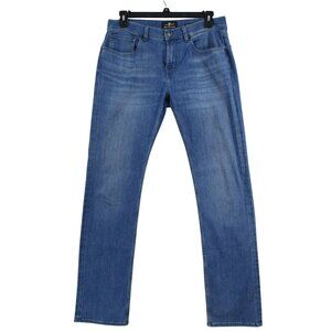 7 For All Mankind Luxe Performance Straight Leg Jeans Medium Wash Mens Size 33
